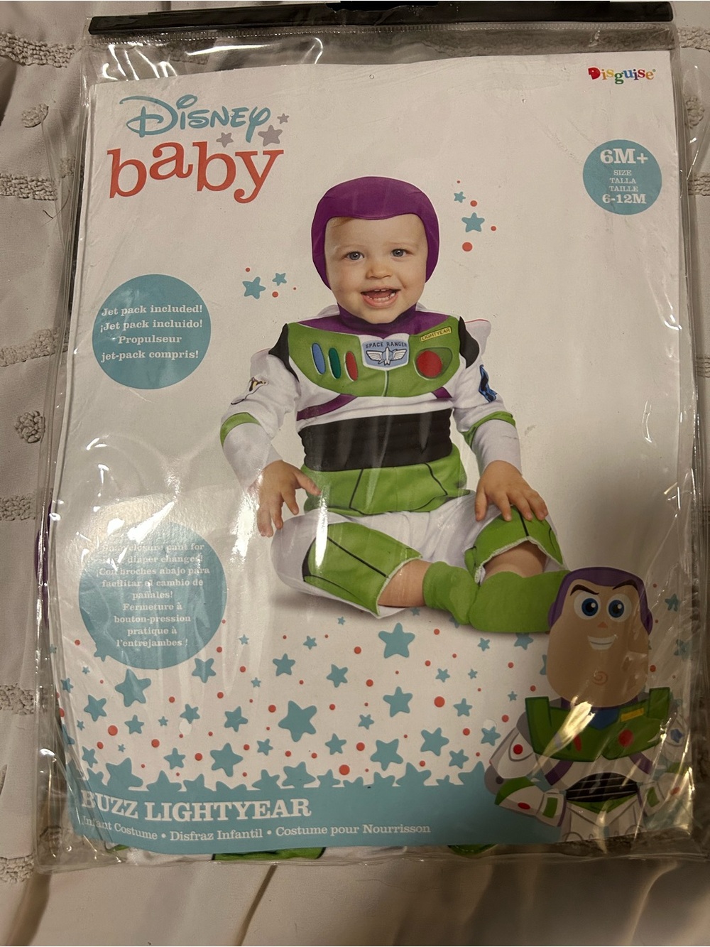 Disney Baby Buzz Lightyear Infant Costume - Green, White & Purple